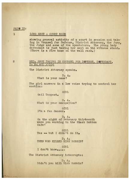 Moe Howard's 29pp. Script Dated March 1936 for The Three Stooges Film ''Disorder in the Court'' -- Very Good Condition